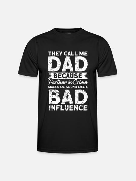 Vater Familie Papa - Männer Funktions-T-Shirt - Schwarz