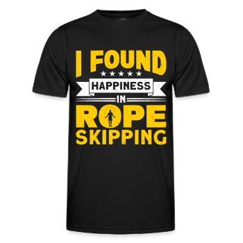 Seilspringen Seilhüpfen Springseil - Männer Funktions-T-Shirt - Schwarz - Vorne - AI Model Male 178 dark (178cm)