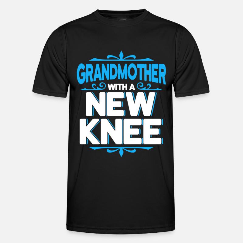 Großmutter mit neuem Knie - Männer Funktions-T-Shirt - Schwarz