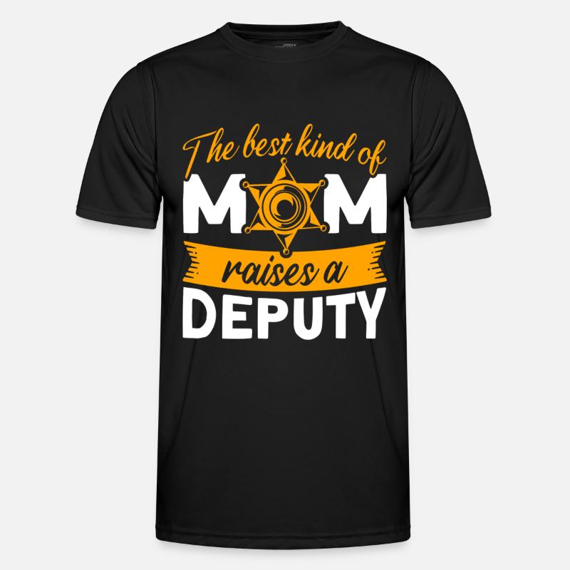 Mama Hilfssheriff Mama Mutter - Männer Funktions-T-Shirt - Schwarz