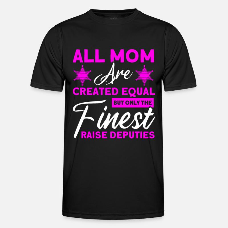Abgeordnete Hilfssheriff Mama Mutter - Männer Funktions-T-Shirt - Schwarz