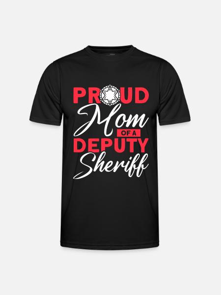 Stolze Mama Hilfssheriff Mama Mutter - Männer Funktions-T-Shirt - Schwarz