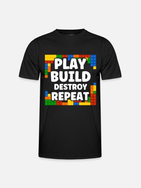 Repeat clamping block block - Men's Functional T-Shirt - black