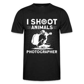 Cadeau cameraman pour photographe - T-shirt sport Homme - noir - Devant - AI Model Male 178 dark (178cm)