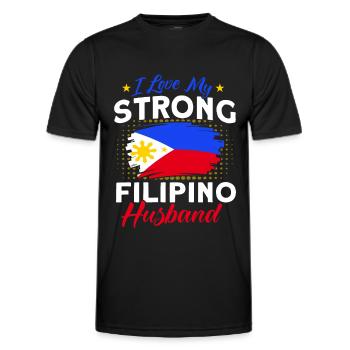 Philippinen Philippinisch Philippinische Flagge - Männer Funktions-T-Shirt - Schwarz - Vorne - AI Model Male 178 dark (178cm)