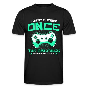 Zocken Gamer Retro Gamer Videospiele Geschenk - Männer Funktions-T-Shirt - Schwarz - Vorne - AI Model Male 178 dark (178cm)