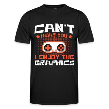 Zocken Gamer Retro Gamer Videospiele Geschenk - Männer Funktions-T-Shirt - Schwarz - Vorne - AI Model Male 178 dark (178cm)