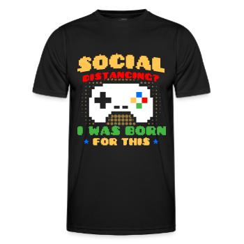 Zocken Gamer Retro Gamer Videospiele Geschenk - Männer Funktions-T-Shirt - Schwarz - Vorne - AI Model Male 178 dark (178cm)