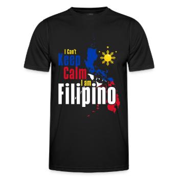 Philippinen Philippinisch Philippinische Flagge - Männer Funktions-T-Shirt - Schwarz - Vorne - AI Model Male 178 dark (178cm)