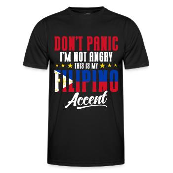 Philippinen Philippinisch Philippinische Flagge - Männer Funktions-T-Shirt - Schwarz - Vorne - AI Model Male 178 dark (178cm)