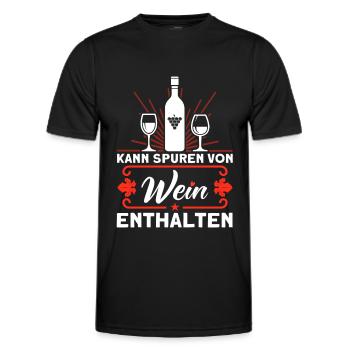 Wein Weinliebhaber Weintrinker Weinfest Geschenk - Männer Funktions-T-Shirt - Schwarz - Vorne - AI Model Male 178 dark (178cm)
