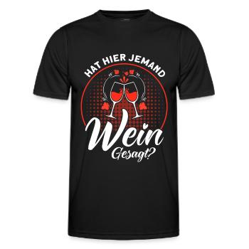 Wein Weinliebhaber Weintrinker Weinfest Geschenk - Männer Funktions-T-Shirt - Schwarz - Vorne - AI Model Male 178 dark (178cm)