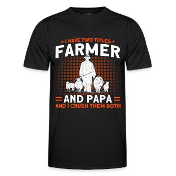 Schafzucht Landwirt Nutztier Schafe Geschenk - Männer Funktions-T-Shirt - Schwarz - Vorne - AI Model Male 178 dark (178cm)