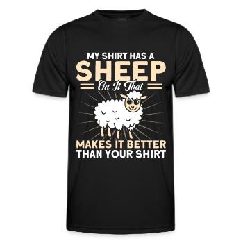 Schafzucht Landwirt Nutztier Schafe Geschenk - Männer Funktions-T-Shirt - Schwarz - Vorne - AI Model Male 178 dark (178cm)