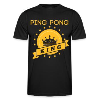 ping pong king - Männer Funktions-T-Shirt - Schwarz - Vorne - AI Model Male 178 dark (178cm)