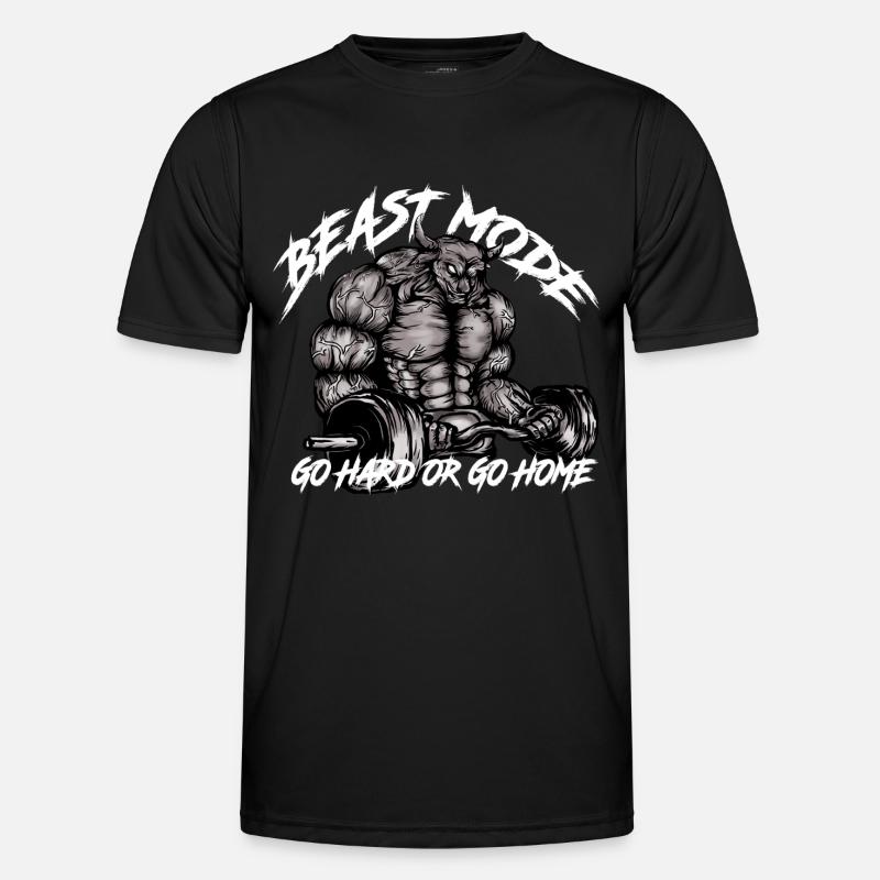 Palestra Bull - Beast Mode - Maglietta sportiva per uomo - nero
