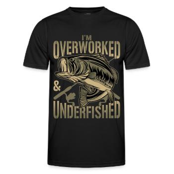 Angler Barsch Fischen Angeln Barsch Geschenk - Männer Funktions-T-Shirt - Schwarz - Vorne - AI Model Male 178 dark (178cm)