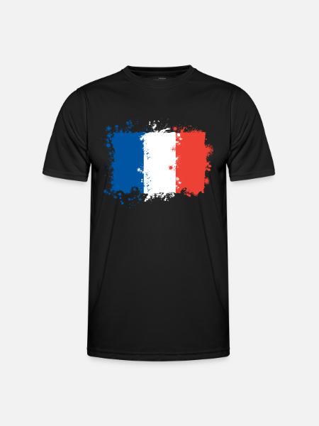 France flag - Men's Functional T-Shirt - black