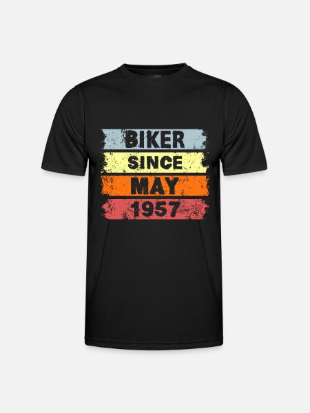 Biker since May 1957 - Birthday - Men's Functional T-Shirt - black