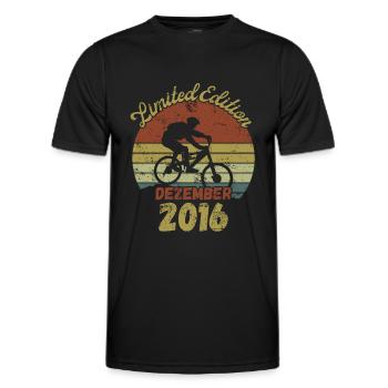 Birthday Bike Bike December 2016 - Men's Functional T-Shirt - black - Front - AI Model Male 178 dark (178cm)