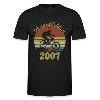 Birthday Bike Bike July 2007 - Men's Functional T-Shirt - black - Front - AI Model Male 178 dark (178cm)