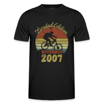 Birthday Bike Bike Novermber 2007 - Men's Functional T-Shirt - black - Front - AI Model Male 178 dark (178cm)