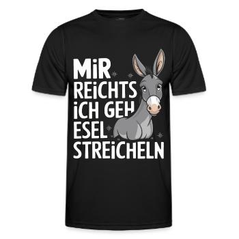 Esel Eselchen Maultier Muli - Männer Funktions-T-Shirt - Schwarz - Vorne - AI Model Male 178 dark (178cm)
