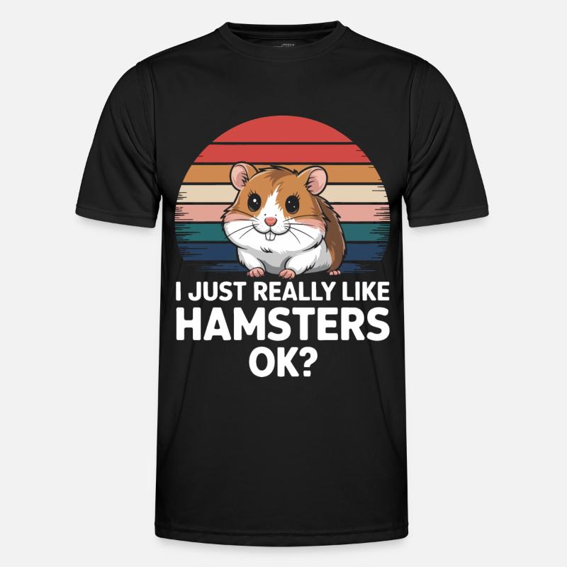 Hamster - Männer Funktions-T-Shirt - Schwarz