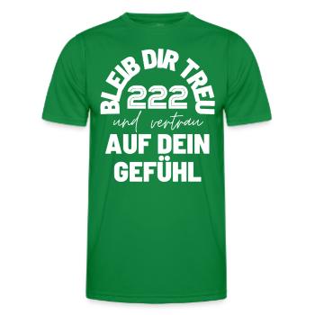Engelszahlen 222 Nummerologie Geschenkidee - Männer Funktions-T-Shirt - Kelly Green - Vorne - AI Model Male 178 dark (178cm)