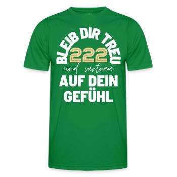 Engelszahlen 222 Nummerologie Geschenkidee - Männer Funktions-T-Shirt - Kelly Green - Vorne - AI Model Male 178 dark (178cm)