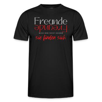 Beste Freunde FREUND Kumpel Kumpels - Männer Funktions-T-Shirt - Schwarz - Vorne - AI Model Male 178 dark (178cm)