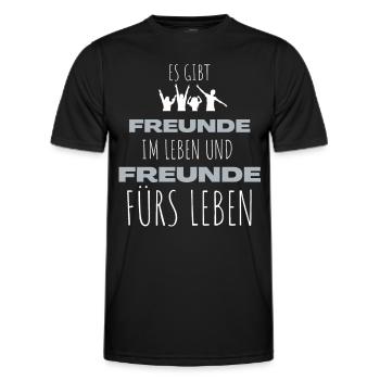 Beste Freunde FREUND Kumpel Kumpels - Männer Funktions-T-Shirt - Schwarz - Vorne - AI Model Male 178 dark (178cm)