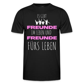 Beste Freunde FREUND Kumpel Kumpels - Männer Funktions-T-Shirt - Schwarz - Vorne - AI Model Male 178 dark (178cm)
