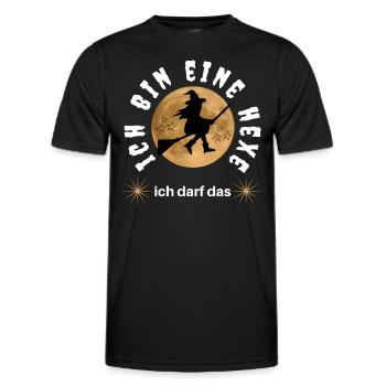 Ich bin eine HEXE ich darf das - HEXEN hexen - Männer Funktions-T-Shirt - Schwarz - Vorne - AI Model Male 178 dark (178cm)
