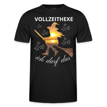 VOLLZEITHEXE ich darf das HEXE HEXEN hexen - Männer Funktions-T-Shirt - Schwarz - Vorne - AI Model Male 178 dark (178cm)