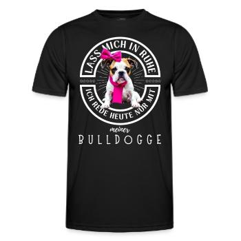 Bulldogge Bulldog Bulldoggen - Männer Funktions-T-Shirt - Schwarz - Vorne - AI Model Male 178 dark (178cm)