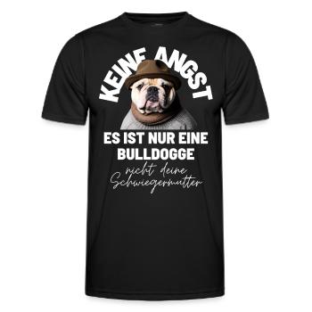 KEINE ANGST ... Bulldogge Bulldog Bulldoggen - Männer Funktions-T-Shirt - Schwarz - Vorne - AI Model Male 178 dark (178cm)