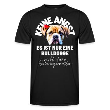 KEINE ANGST ... Bulldogge Bulldog Bulldoggen - Männer Funktions-T-Shirt - Schwarz - Vorne - AI Model Male 178 dark (178cm)