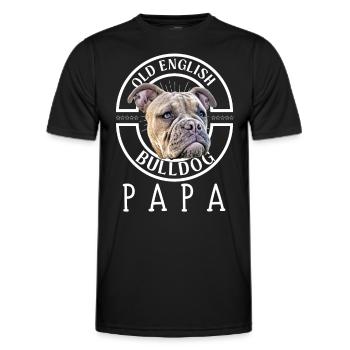 Bulldogge - Bulldog DAD - Bulldoggen Papa - T-shirt sport Homme - noir - Devant - AI Model Male 178 dark (178cm)