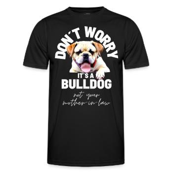 NE VOUS INQUIÉTEZ PAS... Bulldog Bulldog Bulldogs - T-shirt sport Homme - noir - Devant - AI Model Male 178 dark (178cm)
