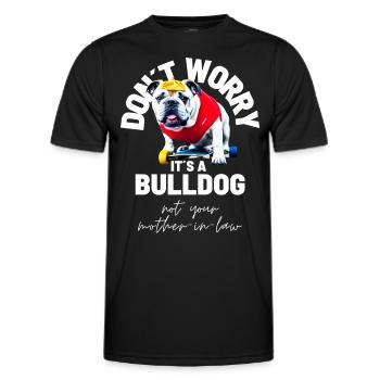 NE VOUS INQUIÉTEZ PAS... Bulldog Bulldog Bulldogs - T-shirt sport Homme - noir - Devant - AI Model Male 178 dark (178cm)