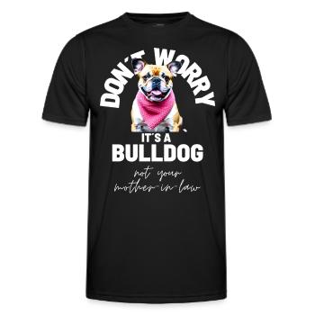 NE VOUS INQUIÉTEZ PAS... Bulldog Bulldog Bulldogs - T-shirt sport Homme - noir - Devant - AI Model Male 178 dark (178cm)