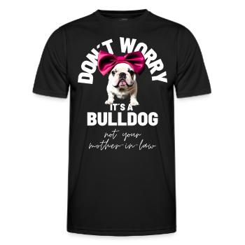 NE VOUS INQUIÉTEZ PAS... Bulldog Bulldog Bulldogs - T-shirt sport Homme - noir - Devant - AI Model Male 178 dark (178cm)
