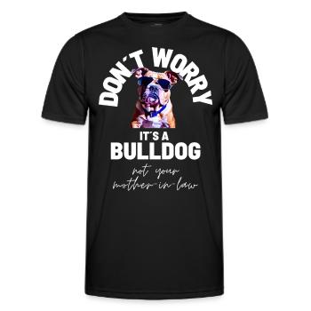 NE VOUS INQUIÉTEZ PAS... Bulldog Bulldog Bulldogs - T-shirt sport Homme - noir - Devant - AI Model Male 178 dark (178cm)