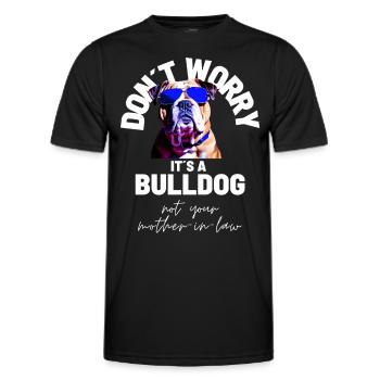 NE VOUS INQUIÉTEZ PAS... Bulldog Bulldog Bulldogs - T-shirt sport Homme - noir - Devant - AI Model Male 178 dark (178cm)