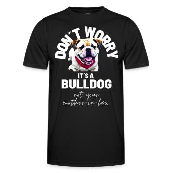 NE VOUS INQUIÉTEZ PAS... Bulldog Bulldog Bulldogs - T-shirt sport Homme - noir - Devant - AI Model Male 178 dark (178cm)