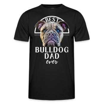 Bulldogge - MEILLEUR Bulldog DAD - Bulldoggen Papa - T-shirt sport Homme - noir - Devant - AI Model Male 178 dark (178cm)