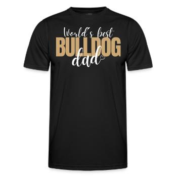 Bulldog DAD Bulldog Bulldogs DAD - Men's Functional T-Shirt - black - Front - AI Model Male 178 dark (178cm)