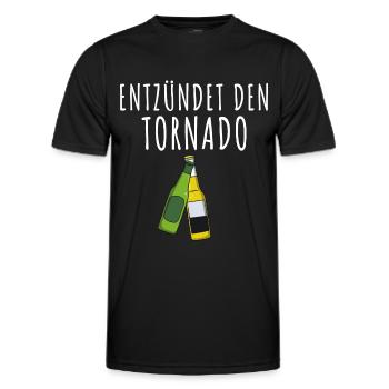 Tornado entzünden Mallorca Bier - Männer Funktions-T-Shirt - Schwarz - Vorne - AI Model Male 178 dark (178cm)
