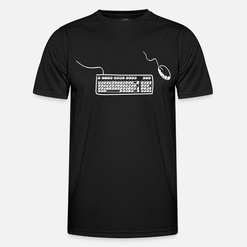 Clavier et souris T-shirt sport Homme
